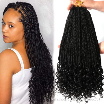 Hot sell wholesale 18inch synthetic hair extensions Senegalese curly twist cheap curly box braids